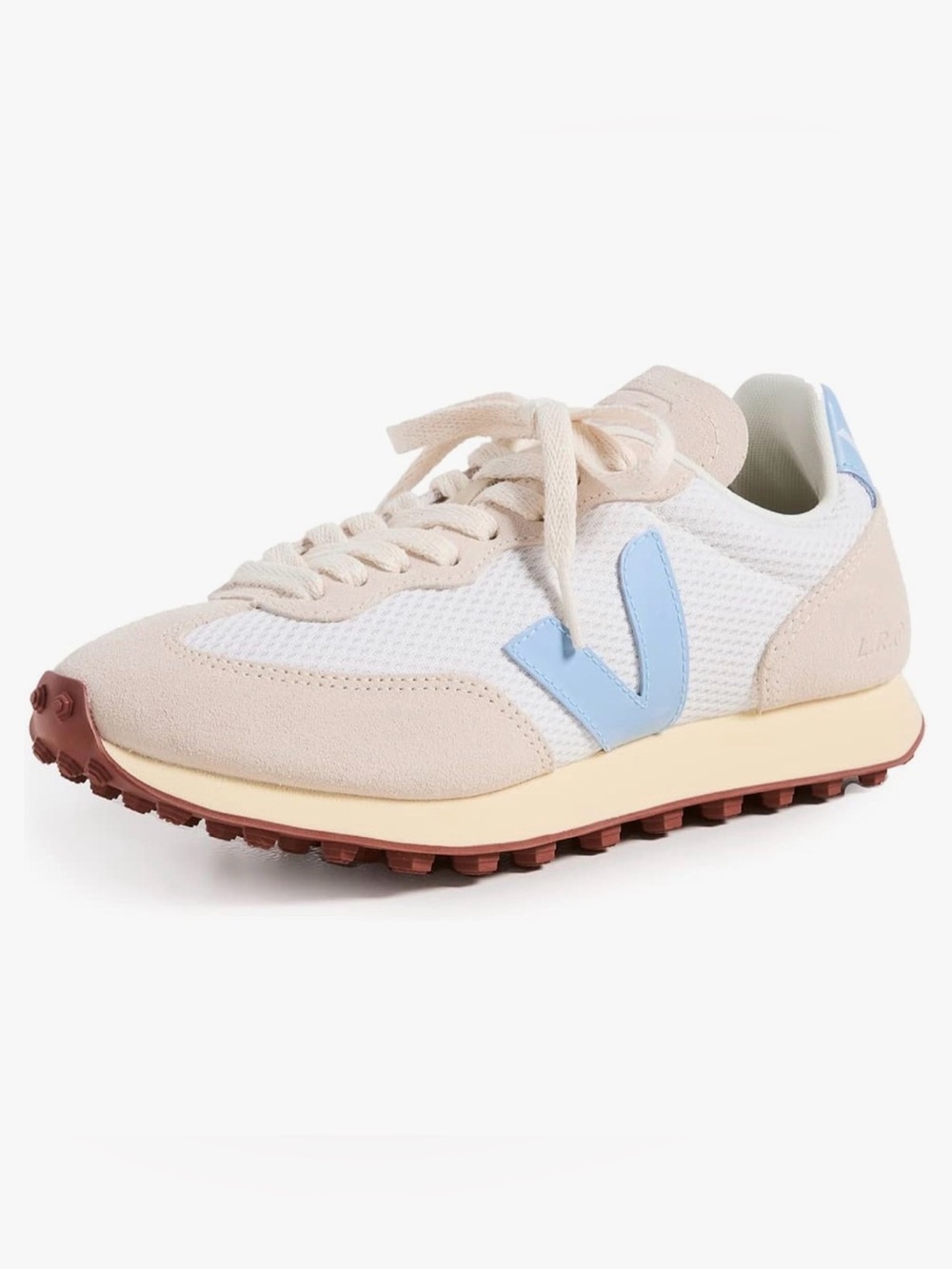 NWTVeja Women’s Rio Branco V-10 Runner in Beige & Light Blue - Picture 1 of 6